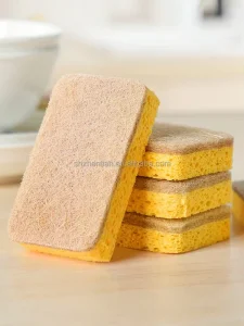 Wood Pulp Cellulose Kitchen Dishwashing Scrub Sponge, Non-Scratch