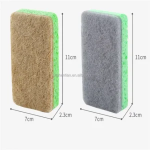 Wood Pulp Cellulose Non-Scratch Kitchen Dishwashing Scrub Sponge Pack