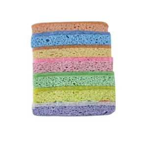 Wood Pulp Cotton Sponge Double sided Brush Pan Dish Washing Towel Stain Removal Cleaning Products