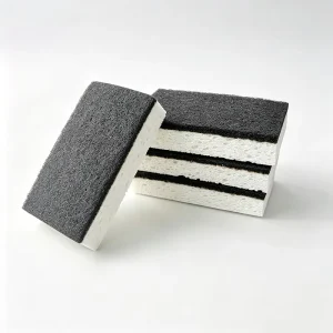 Wood Pulp Dual-Sided Non-Scratch Scouring Pad for Coated Cookware