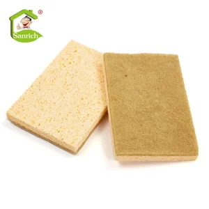 Wood Pulp Sponge Pot Cleaning Brush Descaling Kitchen Tool Absorbent Scouring Pad