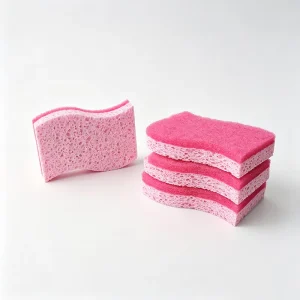 Wood Pulp Sponge Scouring Pad with Strong Oil Absorption for Non-Stick Kitchen Cleaning