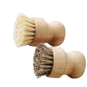 Wooden Bamboo Dish Scrub Brush for Pots and Kitchen Cleaning
