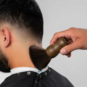 Wooden Barber Neck Duster Brush with High-Density Soft Bristles
