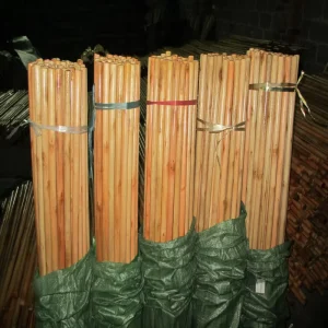 Wooden Broom Stick with Flagged Bristles for Floor Cleaning