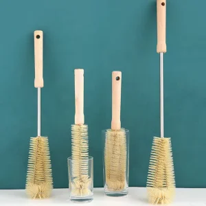 Wooden Cup Brush Cup Scrubber Glass Cleaner Brush Glass Cup Cleaning Multifunctional Cleaning Brushes