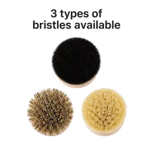 Wooden Handle Dish Scrubber with Natural Sisal Bristles Kitchen Pot Brush