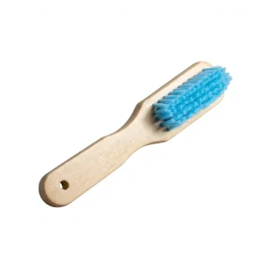 Wooden-Handle Kitchen Scrubber with Dual Bristles
