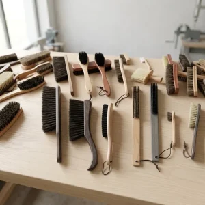 Wooden Handle Natural Bristle Brushes for Shoe Care Garment Dust Sofa and Bed Cleaning