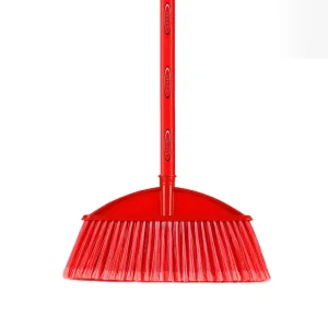 Wooden Handle Plastic Broom and Dustpan Set for Outdoor Cleaning with Durable Bristles