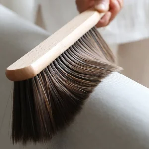 Wooden Handle Soft Bristle Cleaning Brush for Beds, Sofas, Furniture, Clothes and Cars