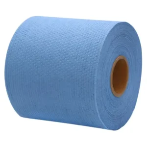 Woodpulp and PP Hexagonal Blue Disposable Cleaning Cloths Perforated Industrial Jumbo Roll
