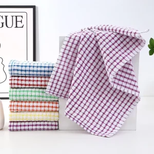Woven Cotton Kitchen Dish Towels & Dishcloths with Quick Dry Feature and Customized Logo for Washing Dishes