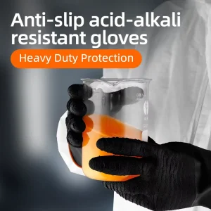 Wrinkle-Resistant Acid-Resistant Rubber Industrial Work Gloves Heavy-Duty Chemical-Resistant Gloves