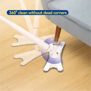X shaped 360° Swivel Self wring Mop With No Hand Washing Design Detachable Replaceable Microfiber Mop Pad for Kitchen Cleaning