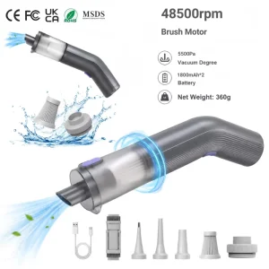 X001-Brush 2S Cordless Handheld Car Vacuum Cleaner ABS 5500Pa Suction