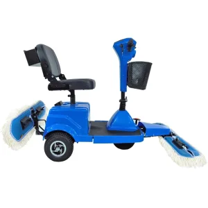 X130 Three Wheel Electric Self Propelled Ride On Dust Cart Clean Vehicle 20L Hopper 48V Battery Burnishing