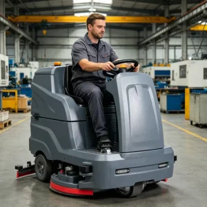X160 Large Ride-On Floor Scrubber with Scrubbing and Vacuuming