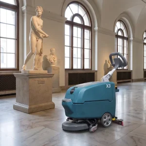 X3 Battery Walk-Behind Floor Scrubber with Scrub, Wash, and Dry Functions