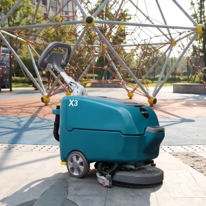X3 Commercial Walk-Behind Floor Scrubber with Anti-Collision Wheels and Acid- and Alkali-Resistant Polyethylene Body