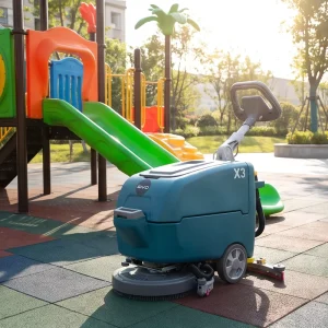 X3 Manual Floor Scrubber with Disk Brush Corrosion-Resistant Body Small Floor Cleaning Machine