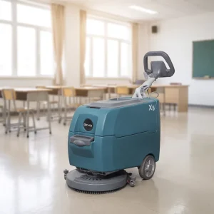 X5 Walk-Behind Industrial Floor Scrubber with Tool-Free Quick Brush Disassembly