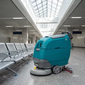 X7D Walk Behind Floor Scrubber One Pass Floor Washing and Drying Machine for Supermarket and Logistics Premises