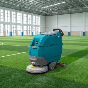 X7D Walk Behind Floor Scrubber with Cast Aluminum Brush Cover Battery Powered