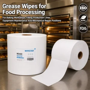 X8 Industrial Wipes, 540 Sheets, PP and Wood Pulp Nonwoven Wiping Cloth for Food Factory Grease Cleaning