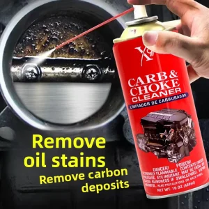 X9 Carburetor Cleaner Spray Stainless Steel 1:1 Dilution Quick Non Disassembly Degreaser for Removing Carbon Oil Sludge