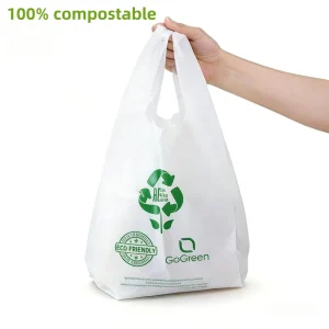 XC BIO Custom 55 60 Gallon Custom Color PLA PBAT Biodegradable Eco Friendly Garbage Bag Large Roll Heat Sealed Flexo Printing