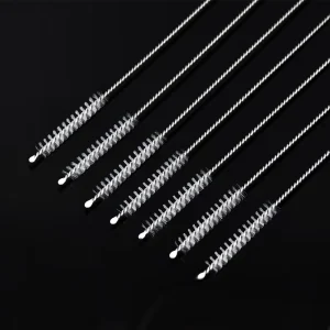 XG11 17cm Plastic and Stainless Steel Nylon Straw Cleaning Brush