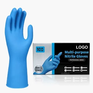 XINGYU 12 Inch Disposable Nitrile Gloves Powder Free Heavy Duty Extended Cuff Gloves Cleaning Food Prep Industrial 12mil