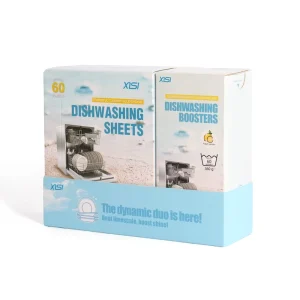 XISI Custom Private Label Eco Friendly Dishwasher Strips Biodegradable Disposable Dishwashing Sheets