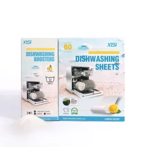 XISI Eco Friendly Disposable Biodegradable Paper Dishwashing Sheets Lemon Scent 11x14cm Factory Direct Supply