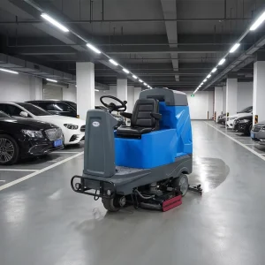 XJ200S Commercial Ride-On Scrubber Dryer Automatic Floor Cleaning Machine for Factory and Warehouse