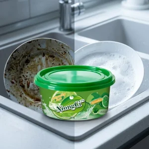 XiongCi 400g Eco-Friendly Degreasing Detergent Dishwashing Paste for Kitchen Heavy Grease Cleaning with 0%-5% Active Ingredients
