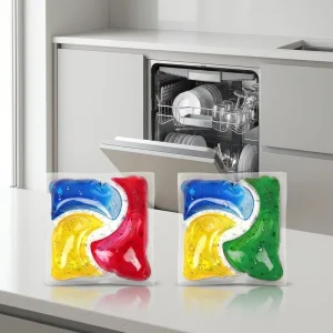 XiongCi Dishwasher Detergent Pods 3 1 Fragrance Free Removes Tough Grease Leaves Surfaces Shiny Dishwashing Gel