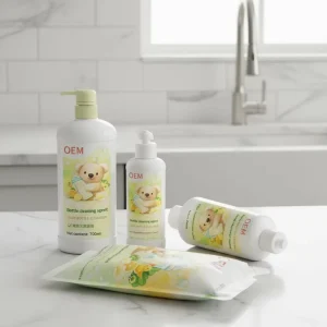 XiongCi Eco Friendly Baby Bottle Cleaning Agent 30 50% Active Ingredients for Fruit Nipples Tableware Liquid Detergent Fragrance