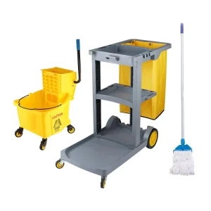 YFQ L09 ABS Medical Linen Maintenance Cart Cleaning Trolley with 4 Castors for Hospital