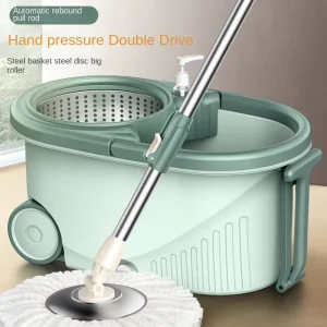 YOUZHIXIN Dual drive Rotary Mop Stainless Steel Household One mop Clean Hand free Bucket Floor Water Absorbent Cloth Automatic