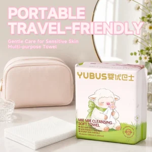 YUBUS 3 Ply Soft Dry Wipe Baby Face Tissues Facial Cleansing Towels Lint Free Disposable Skin Care