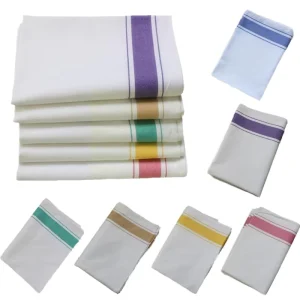 Yarn Dyed Striped Cotton Kitchen Towel Roll Super Absorbent Rectangle Dish Drying Cloth Soft Reusable Home Cleaning Wipes