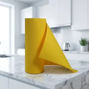 Yellow Eco Friendly Non Woven Kitchen Towel for Cleaning Home Appliances