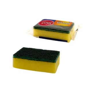 Yellow Green Custom Kitchen Cleaning Scouring Pad Sponges for Dishes