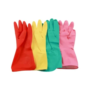 Yellow Latex Household Cleaning Gloves