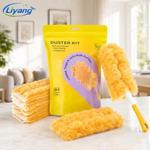 Yellow Microfiber Dusters for Household Furniture Car Cleaning 10 Pack Electrostatic Disposable Duster Refills