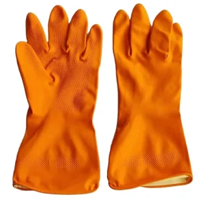 Yulan H305 Orange Pure Latex Kitchen Dish Washing Cleaning Household Rubber Gloves