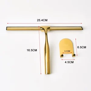 Zinc Alloy Stainless Steel Squeegee with Adhesive Hook for Floor Bathroom Window Cleaning Tool Made in Yangjiang Guangdong