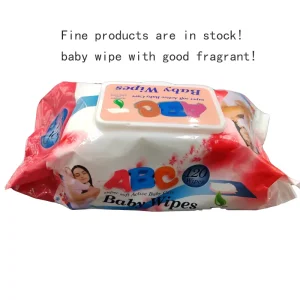 available In stock120 pieces with fragrance Baby wet wipes for daily cleaning and care